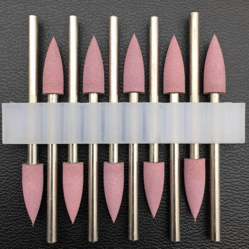 10 Uds. Fresa de silicona para manicura, broca de goma para uñas, máquina, accesorios de manicura, pulidor de uñas, herramienta amoladora