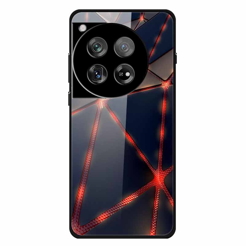 For Oneplus 12 12R Case Tempered Glass Luxury Hard Back Cover for Oneplus 12 12RCases Space Soft Bumpers for One Plus 12 5G Wolf