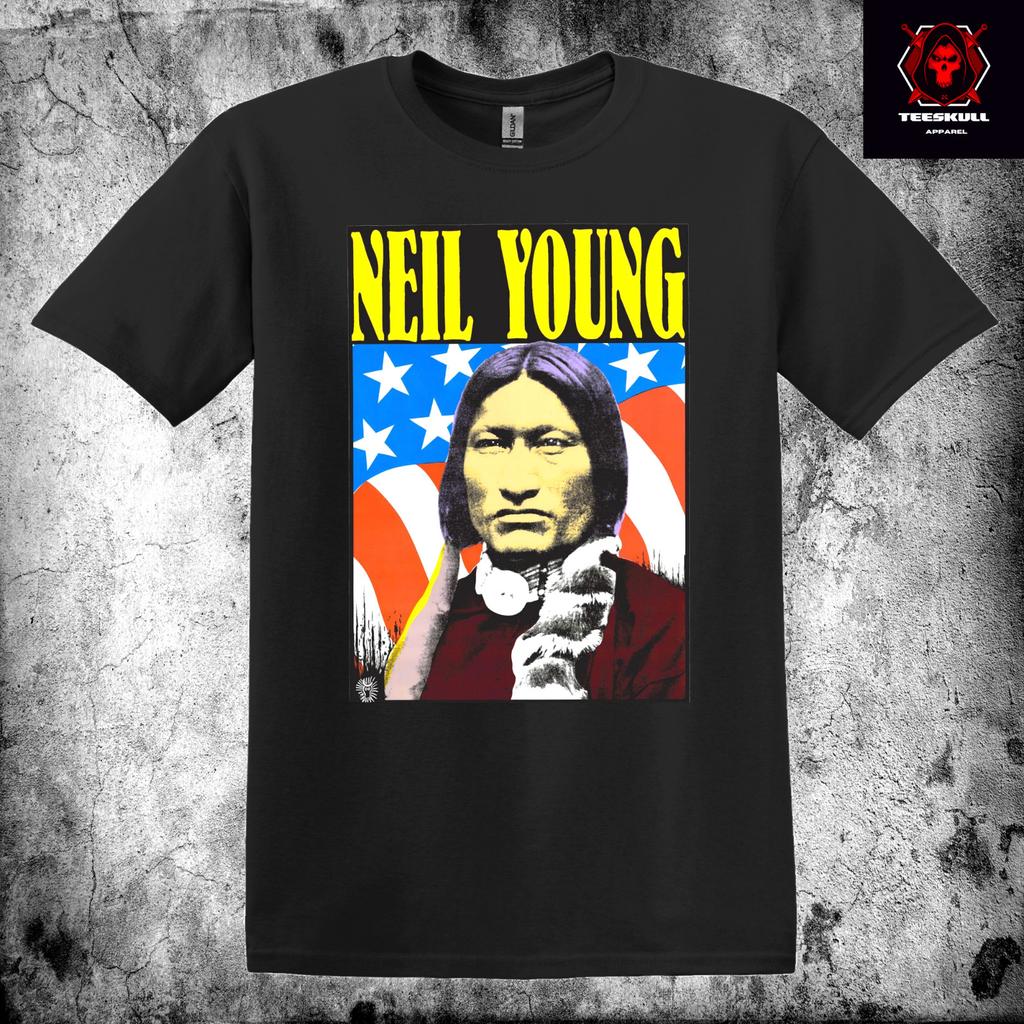 26 Neil Young Maglietta Logo Band Rock Classico Unisex Cotone T-SHIRT S-3XL Maglietta Unisex