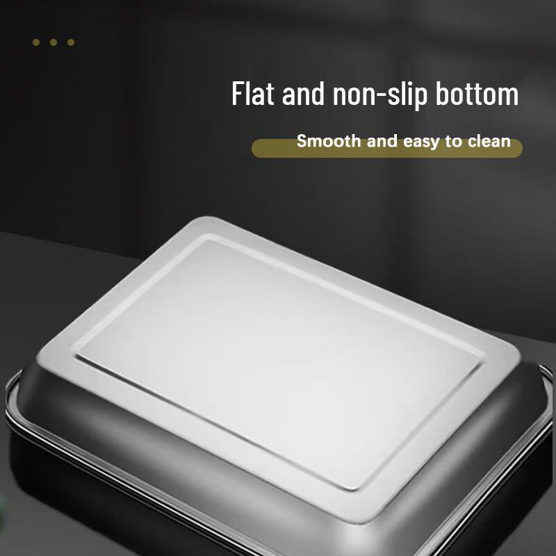 304 Stainless Steel Rectangular Buffet Serving Tray