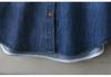 2026 Spring Plus Size Flowy Collar Denim Shirt for Women - Long Sleeve Slimming Jacket Fashion Top