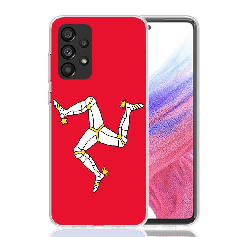 Isle of Man Coat of Arms Phone Case for Samsung Galaxy A17 A16 A15 A14 A13 A57 A56 A55 A54 A53 A37 A36 A35 A34 A33 A26 A25 A24 A