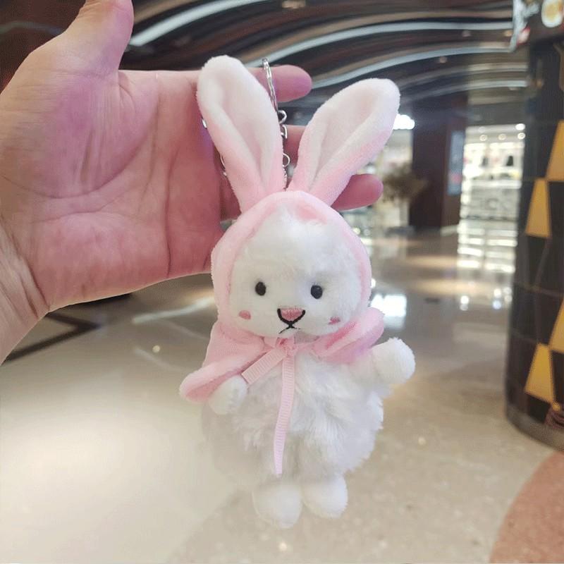 Adorable Plush Lamb Keychain Soft Cartoon Sheep Stuffed Animal Doll Birthday Gift