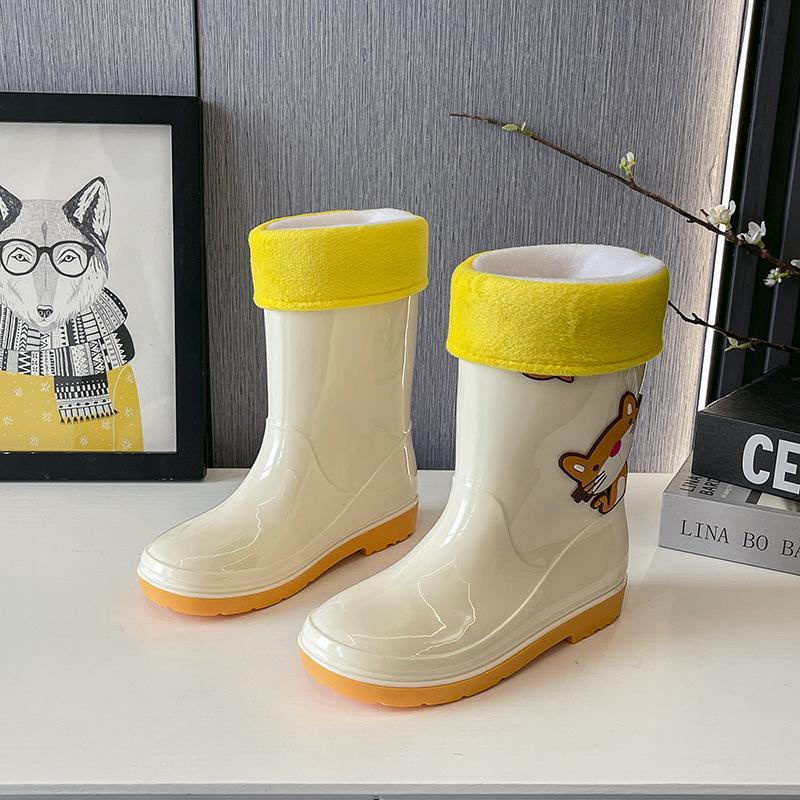Kinder Regenstiefel Fleecegefüttert Wasserdichte Gummistiefel