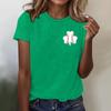 Women's T-shirt Casual Loose St. Patrick's Day Printed Crewneck Pullover Short-sleeved Top