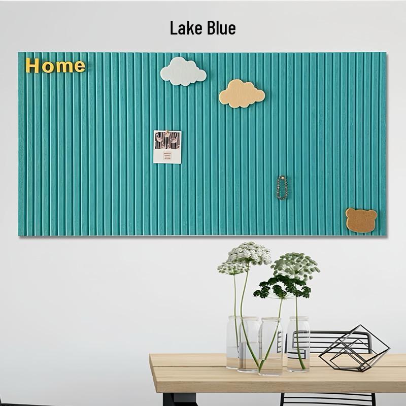 Grooved Felt Wall Sticker Stripes - No-Drill Decorative Panel for Classroom & Living Room.