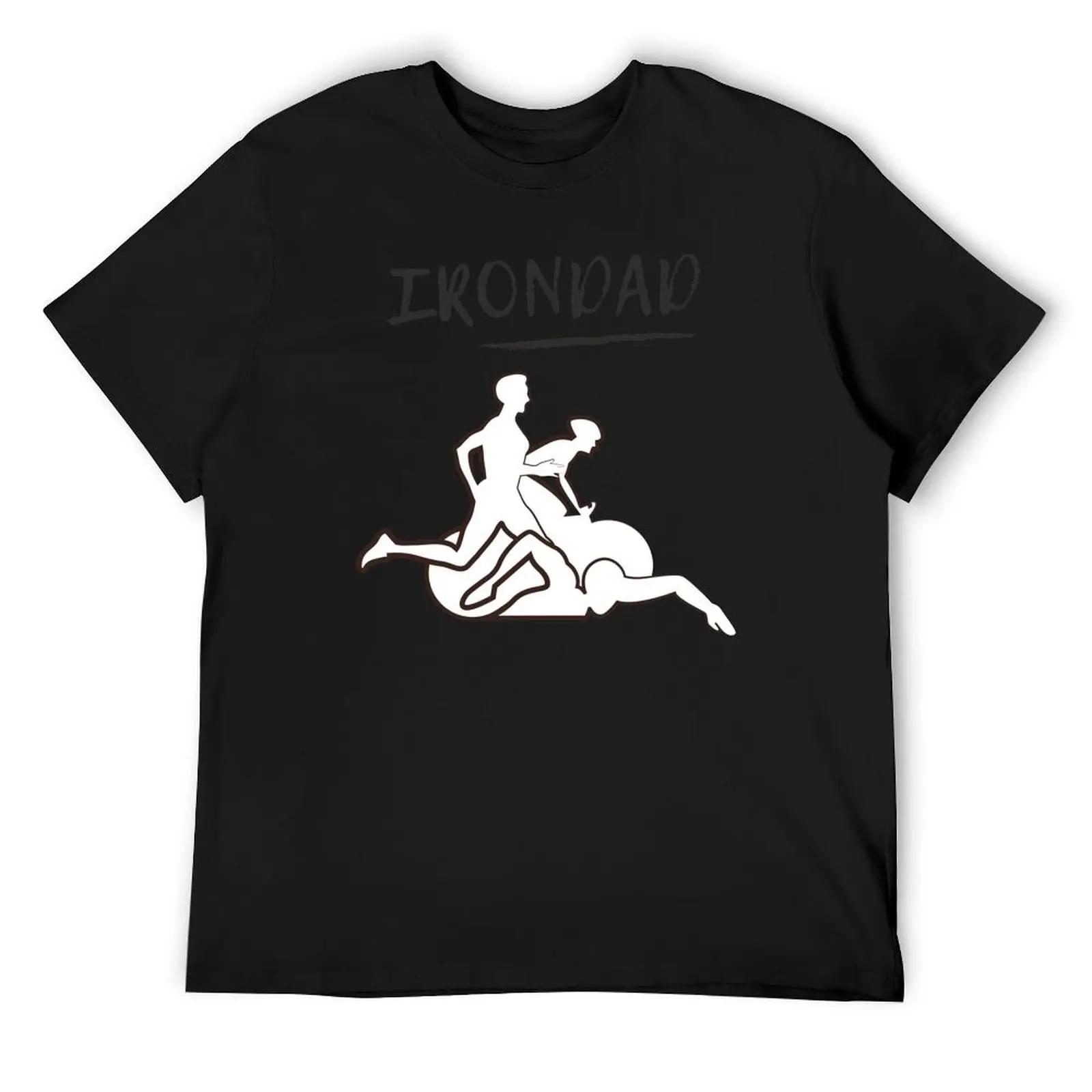 

Футболка Irondad, топы, свободные, простые, роскошные, мужская одежда S белый