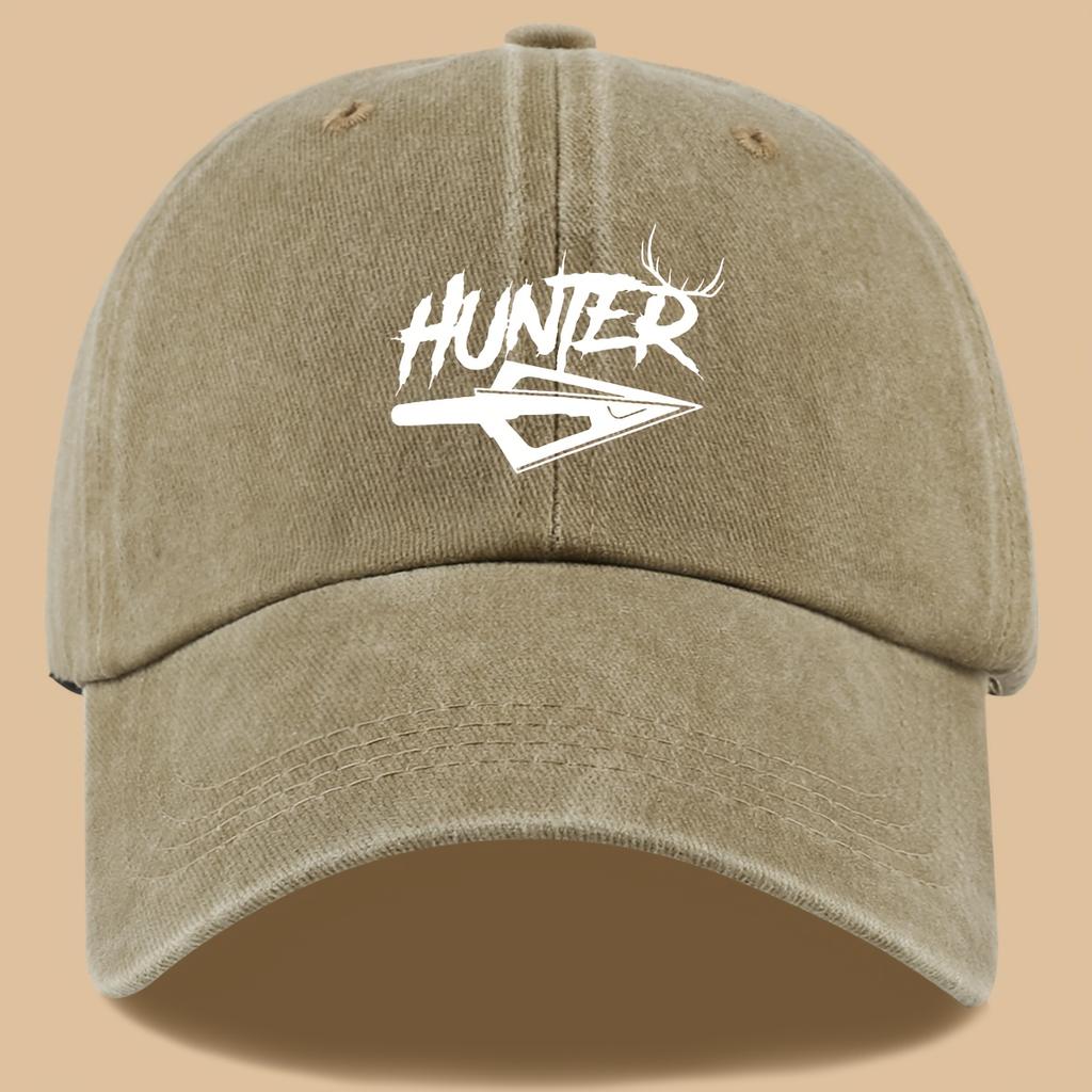 Fashionable Hunter Antler Print Retro Trucker Cap/Baseball Cap Breathable Adjustable Outdoor Sun Hat