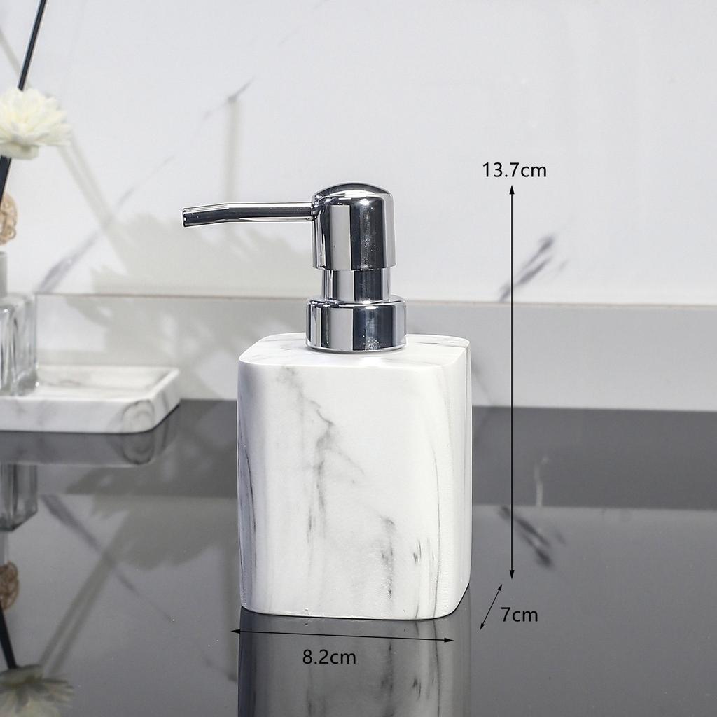 Nordic Style Marble Hand Sanitizer Bottle Bathroom Press Emulsion Dispenser Bathroom Emulsion Sub-bottle Bathroom Decoration