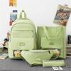 Four-piece Schoolbag Female Elementary School Student Crossbody Bag Middle School Student Backpack
