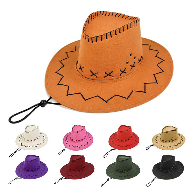 Vintage Style Western Cowboy Hat For Men With Breathable Sunshade For Summer Activities
