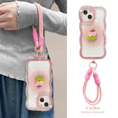 Tulip Doll Lanyard for Iphone16 Apple 15promax Mobile Phone Case 14 Bracket Millet 13 Silicone