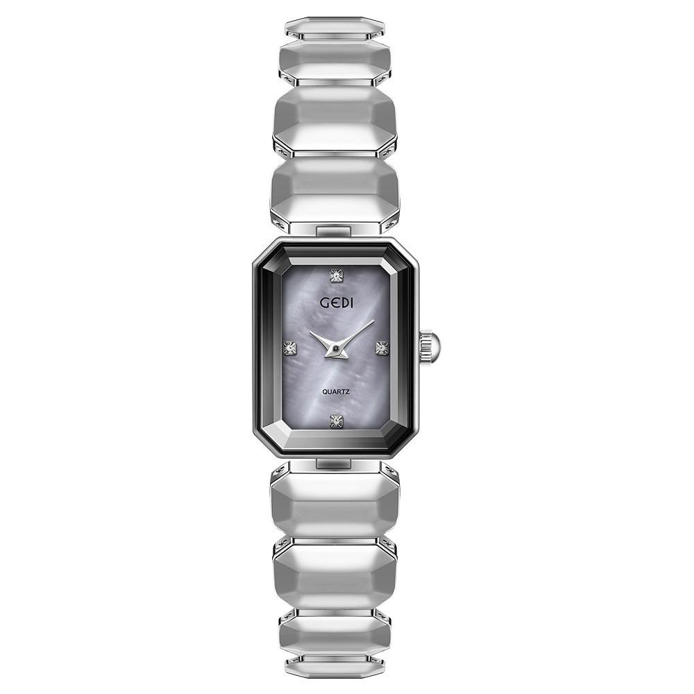 

Womens Fashion Quartz Watch With Square Dial And Rhinestone Decor For Daily Wear
