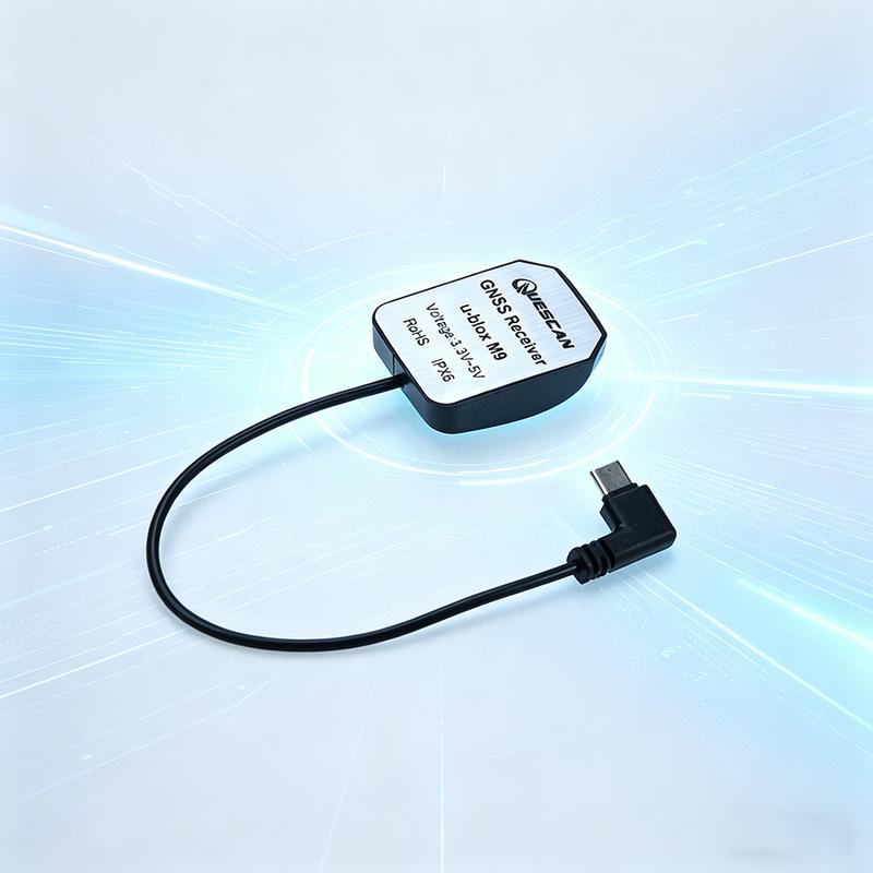 QUESCAN UBX M9 External USB Type-C GPS GNSS Antenna Receiver Android USB-C GPS Galileo GLONASS BeiDou QZSS Native USB NMEA RTCM