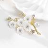 Shell Five Plum Blossom Brooch, Pearl Temperament Corsage, Versatile Clothing Pin