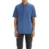 Levis Solid Color Knitted Short Sleeve Polo Shirt Men tops Blue A3121-0004
