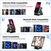 Wireless Induction Audio Speaker Stand, 5in1 Cellphone Holder, 3500mAh Rechargeable Emergency Power Bank