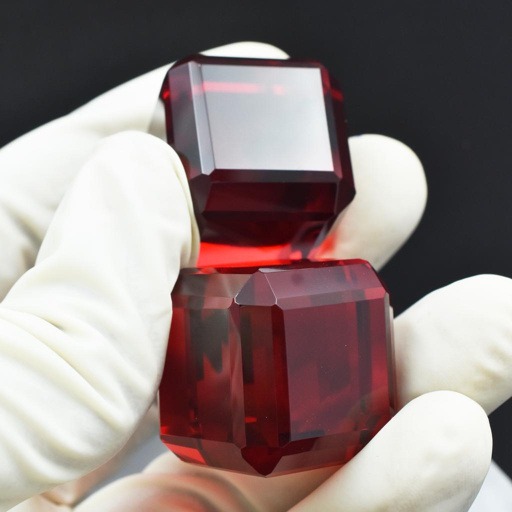 Lab Created Red Ruby 312.3ct Certified Loose Gemstone