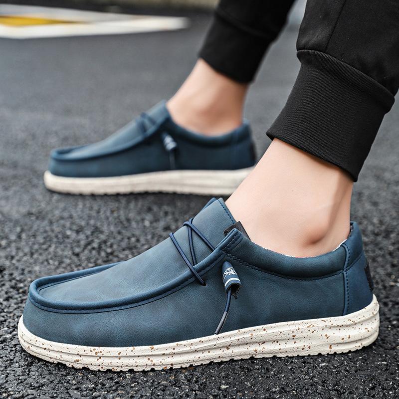 Pánské lehké kožené ležérní boty Jaro Podzim 2026 Kožené boty nazouvací ploché plus velká velikost 48 49 50 51 Dropshipping