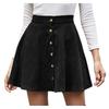 Women Lady  Solid Color High Waist Corduroy A-line Skirt   Skirt