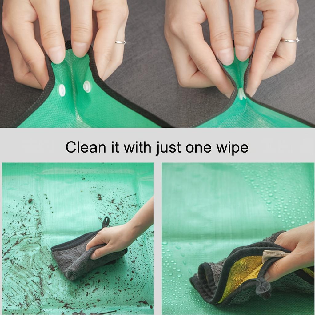 5pcs Waterproof Gardening Planting Mat with Sturdy Edges - Heavy-Duty Easy-Clean Soil Mix Suitable for Indoor/Outdoor Use, Turquoise Durable Plant Bed