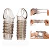 Silicone Reusable Penis Sleeve Flexible Glans Penis Enlarger Extender Delay Ejaculation Cock Ring Sleeve Adult Sex Toys For Men