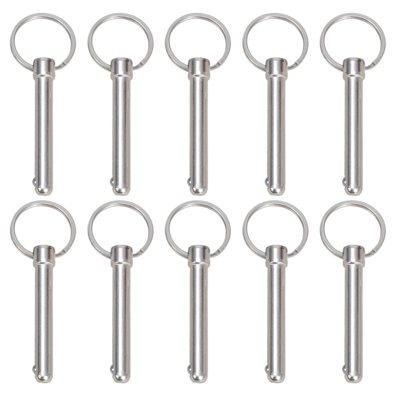 

Set Of 10 Quick Release Pins 8x60mm Made From Carbon Steel With Ball Head Locking Design for Versatile Use