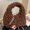 Niche High-value Handbag Bag Women's Autumn New Fashion and Leisure Simple Single Shoulder Mao Mao Messenger Bag Bag