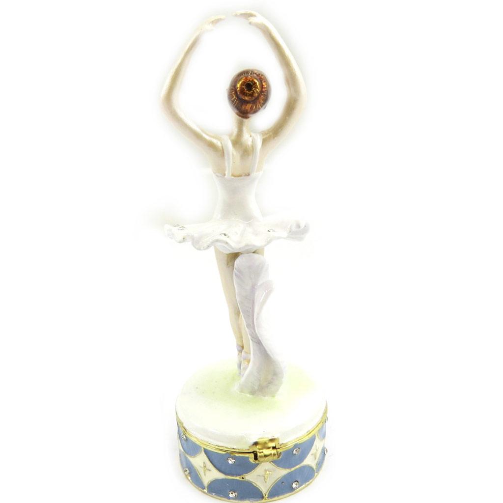 Les Trésors De Lily [L6467] - 'Ballerina' Jewelry Box White Blue