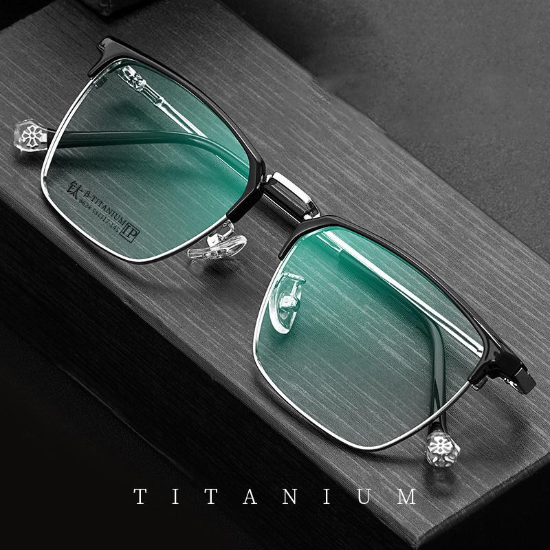 New Pure Titanium Ultra Light Mens Eyeglasses Frame Comfortable Myopia Reading Optical Prescription Large Square Glasses