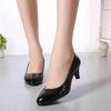Zapatos de tacón bajo de cuero, zapatos de mujer, zapatos de trabajo de boca baja para mujer, zapatos elegantes de oficina para mujer