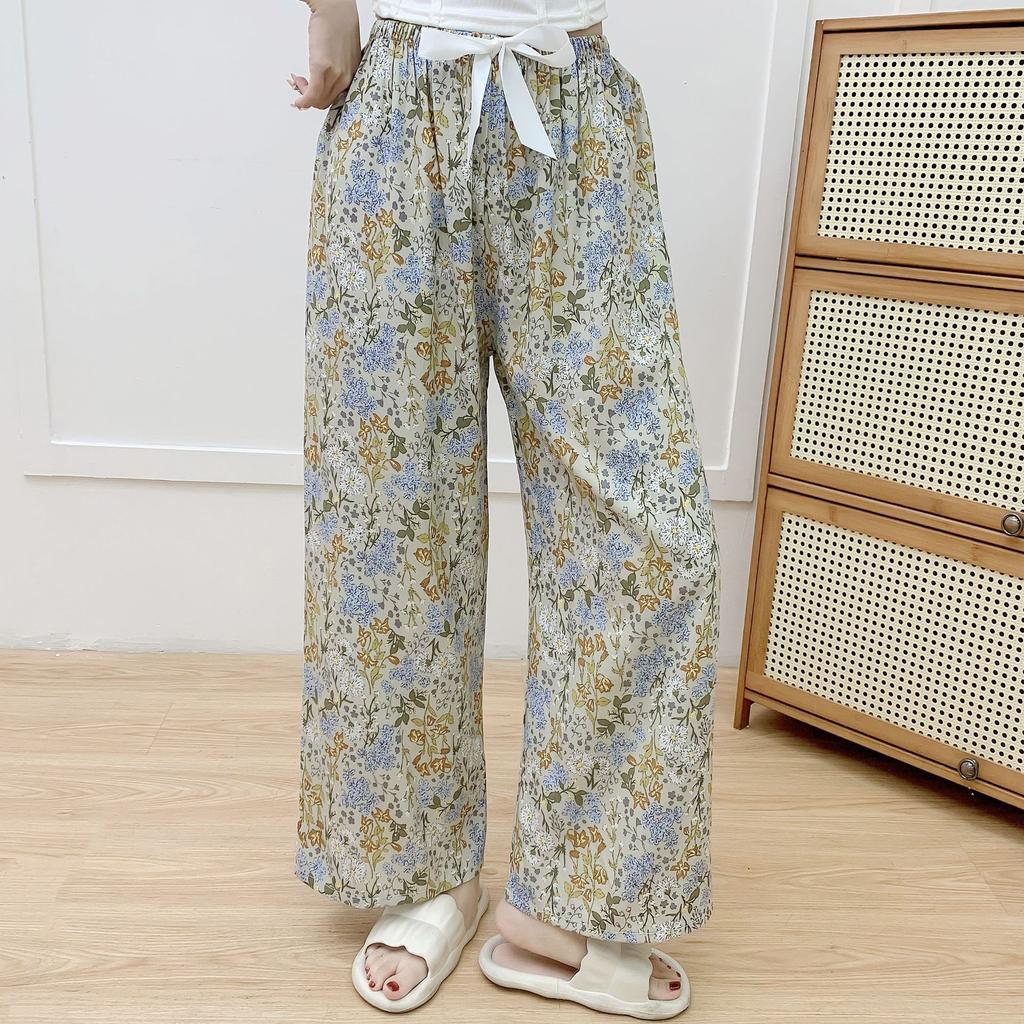 Cotton Silk Pajama Pants for Women, New Summer Style, Thin Cotton Casual Pants, Can Be Worn Outside, Large Size Home Pants