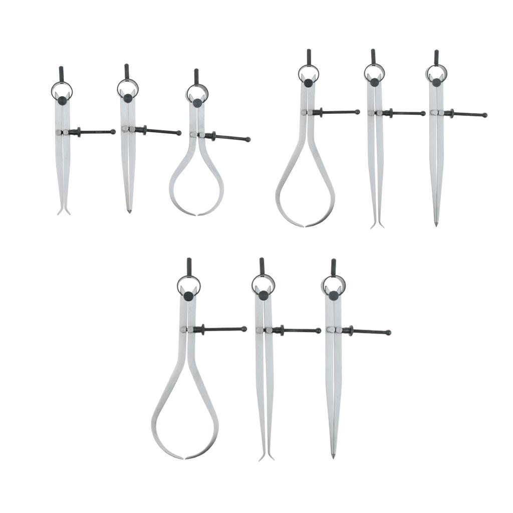 Buy Precision Spring Outside Inside Joint Calipers & Dividers Set 6