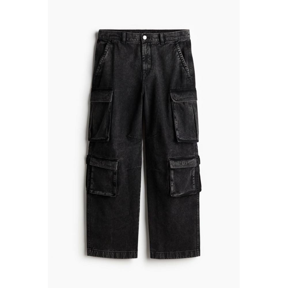 

Брюки-карго свободного кроя HM Vintage Black