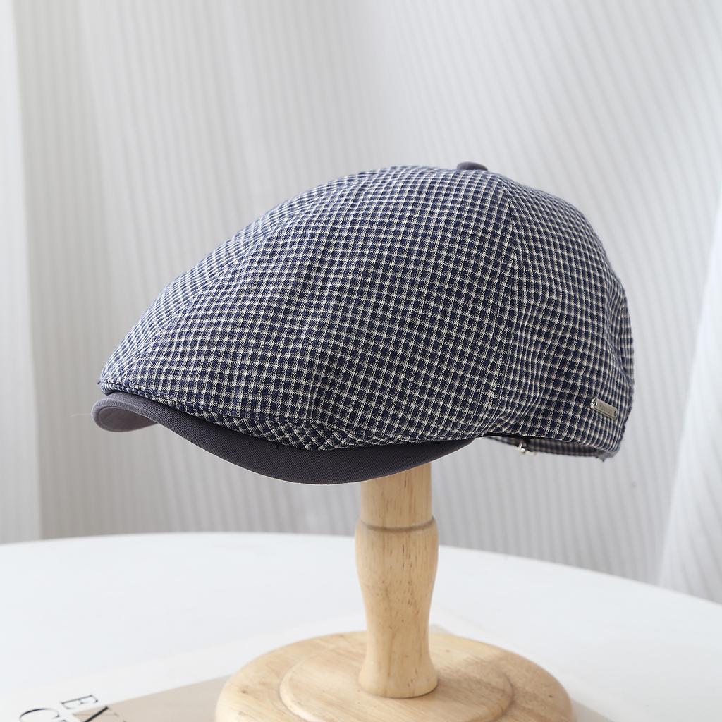 Simple small plaid fashion forward hat women's autumn new versatile casual cap vacation travel visor