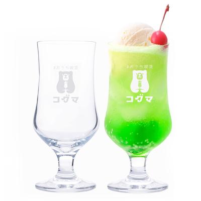 PEAKS&TREES Verre Flotté Crème Soda Rétro Café Maison Vaisselle Tasse à Pied Calice Café Glacé pour les Invités Verre Trempé
