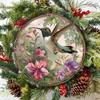 Vintage Hummingbird Tin Sign 8x8 Inch Retro Metal Wall Art For Home Cafe Decor