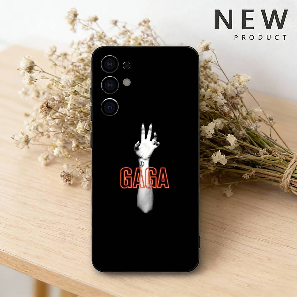 L-Lady Singer G-Gaga Phone Case For Samsung S26,25,24,23,22,30,21,10,9,Ultra,Plus,Lite Black Soft Case