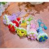 Niedlicher Häkel-Blumenstrauß Schlüsselanhänger Mini Handgestrickter Blumen Schlüsselanhänger Ring Auto Tasche Hängeanhänger Ornament Liebhaber Valentinstag Geschenk