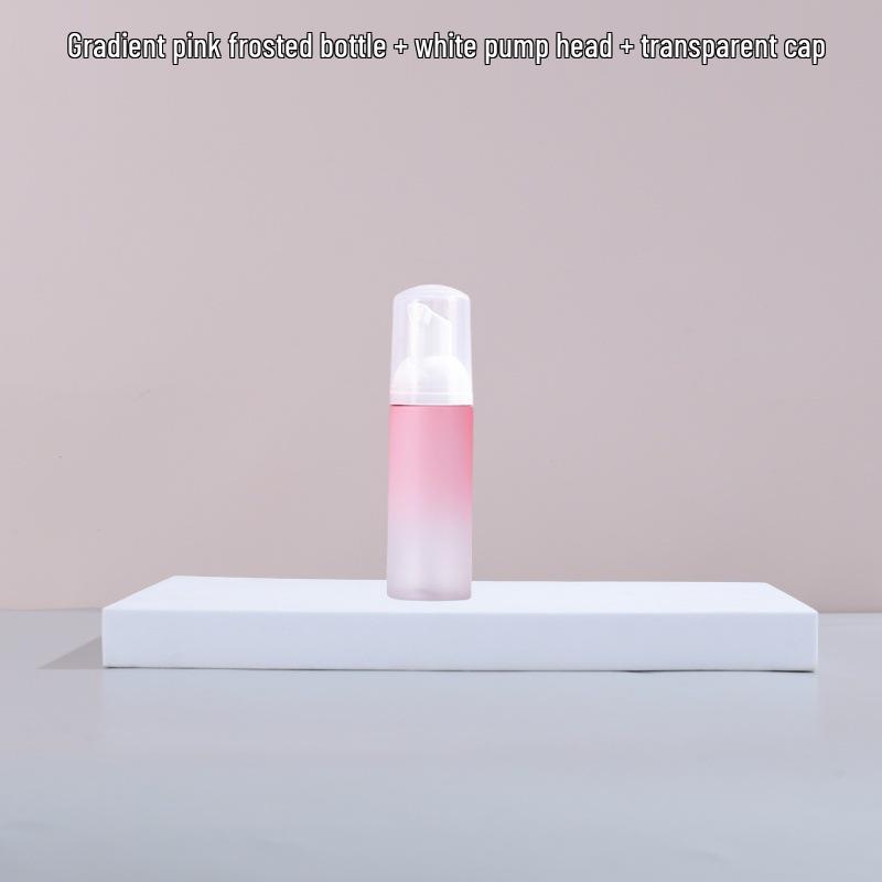 Градиентно-розовый флакон 60 мл с пеной для очищения ресниц