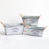 Galvanized Rectangular Flower Bucket Thickened Plant Container Iron Flower Pots  Garden