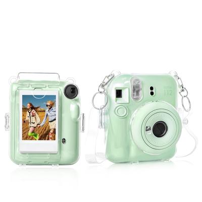Rieibi Instax Mini 12 Clear Case, Instax Mini 12 Cheki Cover, 12 Cheki Cover, Instax Mini 12 with File Storage Pocket and Shoulder Strap, Hard