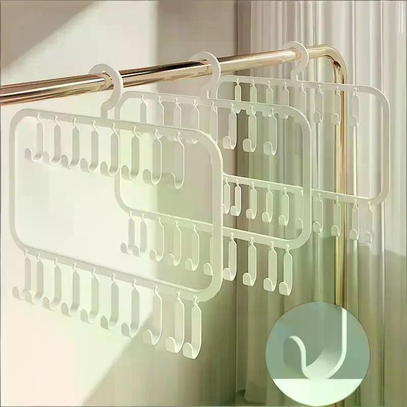1Pcs Wardrobe Vest, Underwear, Camisole Storage Hanger, Hat Hanger, Multifunctional Hook And Clip Clothes Drying Rack