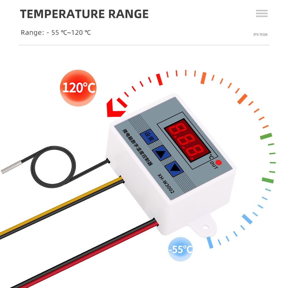 XH-W3002 Digitalthermostat Mikrocomputer Temperaturregler Heizung Kühlung Temperaturregelsystem für Kühlschrank Gefrierschrank