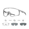 Photochromic Polarized Cycling Glasses, UV Protection Windproof Sports Sunglasses, Lightweight Men Women Safety Eyewear for Mountain Bike Running