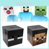 Caixa de Cobertura de Cabeça de Papelão Minecraft com Design Icônico de Steve, Creeper e Enderman para Cosplay Infantil