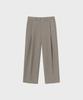 NONBLANK [Summer] Drizzly Loose Fit Elastic Waist Slacks_Taupe