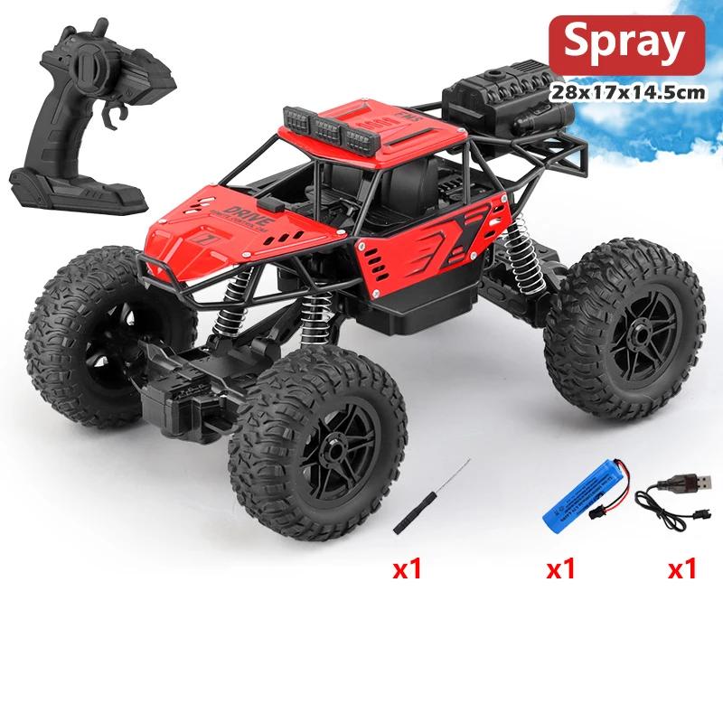 1: 18 Six Wheel Drive Rc Car Cross-Country Climbing Spray Racing Car Remote Control Electric Car Fall Resistant Boy Toy Gift