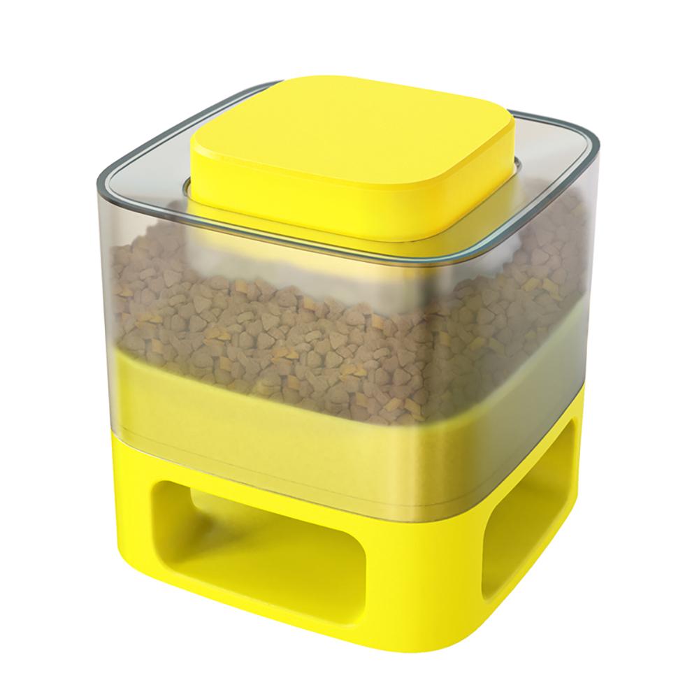 Automatic Pet Food Dispenser Dog Slow Feeder Anti-Slip Square Transparent Visible Food Storage Box Interactive Toys Pet Supplies