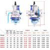 PWK 21Mm Carburetor, Universal Mortorcycle Racing With Blue Float Bowl Horn Cup Intake Manifold Fit For 2T 4T Engine Scooter Motorcycle ATV Quad Pit